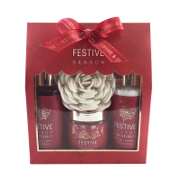 OEM Wholesale Christmas Packaging Box Luxury Body And Care Romantic Spa Bath Gift Set In Paper Box Factory